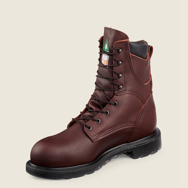 Red Wing Safety Bot Erkek - Supersole® 2.0 - 8-Inch Waterproof Csa Toe - Bordo - 60SNWXKCT